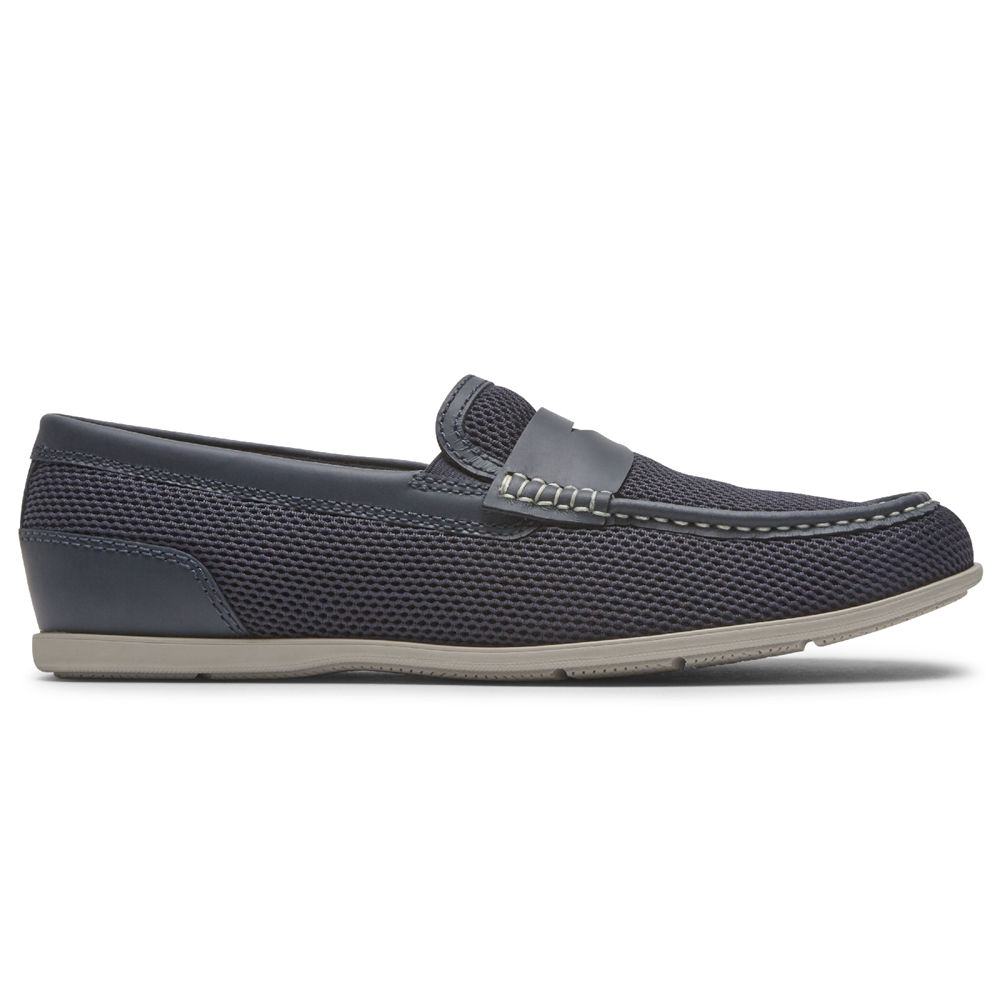 Rockport Slip-Ons Herre Marineblå - Malcom Soft Moc Toe - UJYI17805